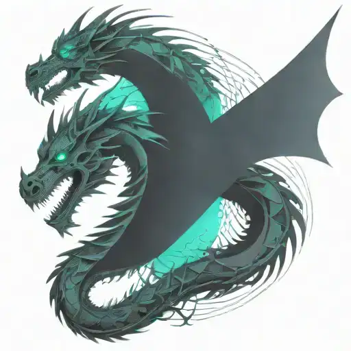 Bipolar Affectivity Dragon Two Heads Looking