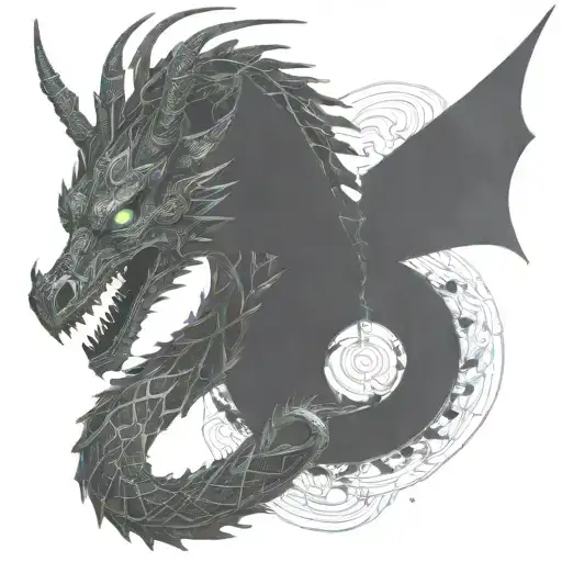 Bipolar Affectivity Dragon Two Heads Looking