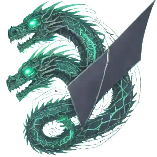 Bipolar Affectivity Dragon Two Heads Looking