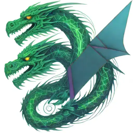 Bipolar Affectivity Dragon Two Heads Looking