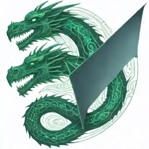 Bipolar Affectivity Dragon Two Heads Looking