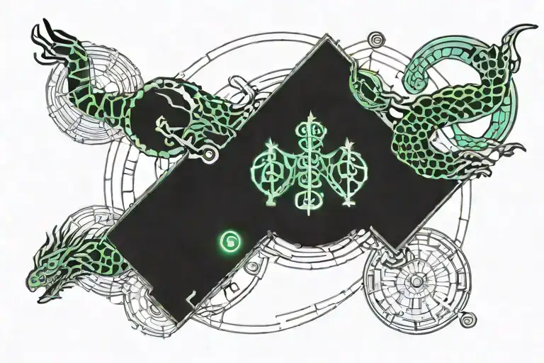 Western Zodiac Libra Scale With Eastern Zodiac Dragon