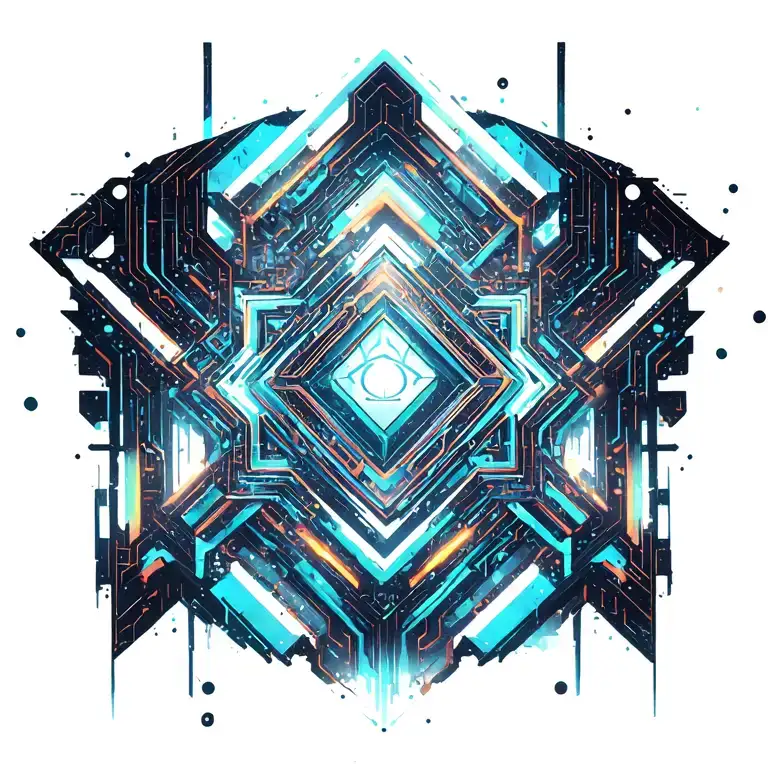 Symmetrical Abstract Haotic Brush Strokes