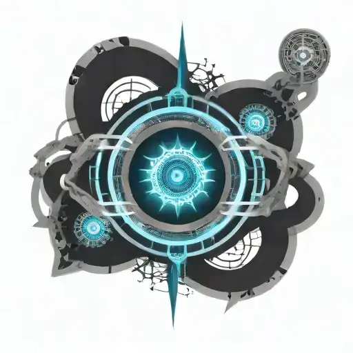 Blind Eye Symbol With Blue Smoke Rings