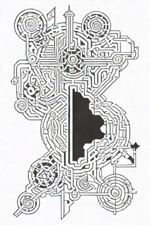 Warhammer With Jazz Music Notes Incorporated Within