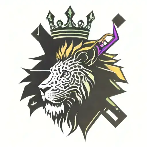 Lion Wearing A Crown