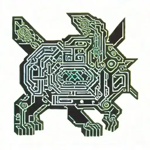 Psychedelic Geometric Inca Wild Animal