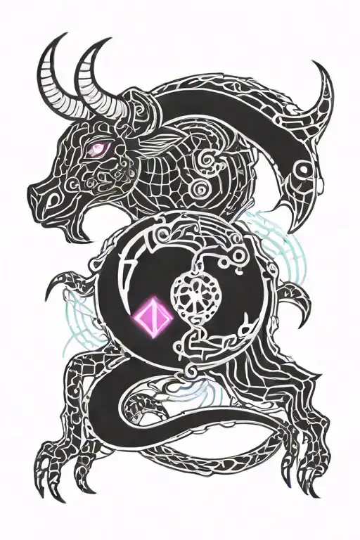 Taurus With Dragon