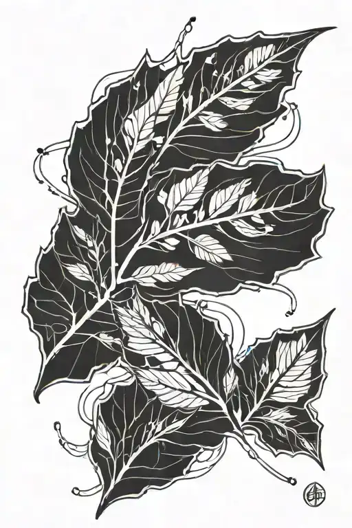 Leaf Tattoo Flashes