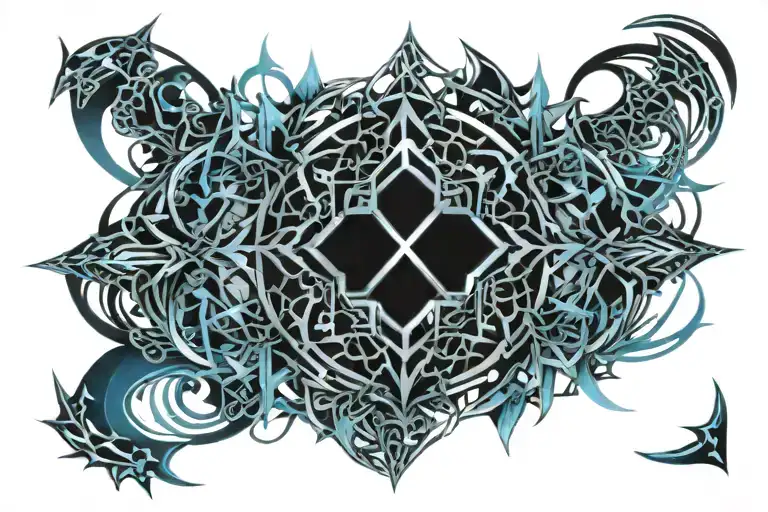 Knapweed Blue Classic Arabic Ornament