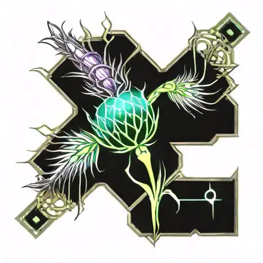 Scottish Thistle Intertwined