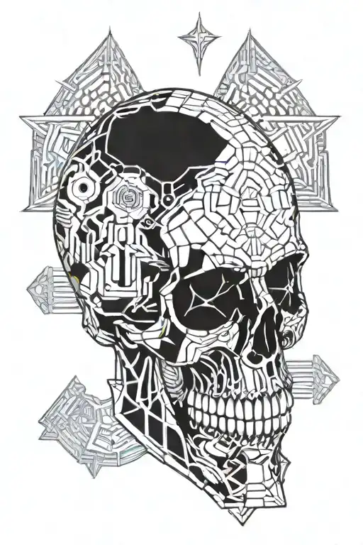 Cyber Sigilism Skull