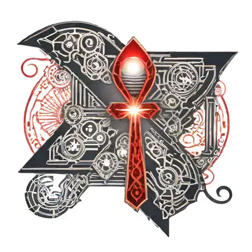 Red Ankh Symbol Formed