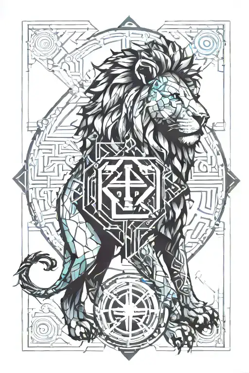 Lion With Cross