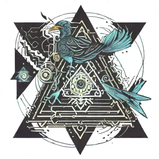 A Triangle With A Bird In It With The Armor