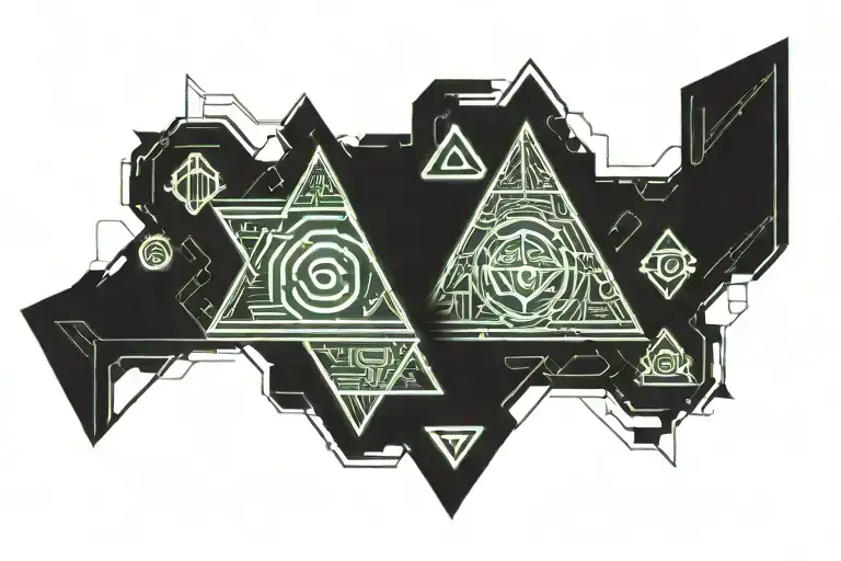 Triangle With Money Symbols