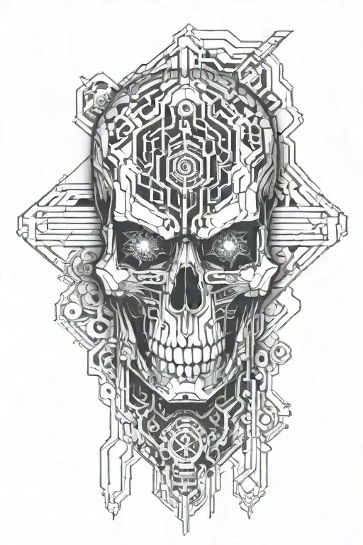 Cyberpunk Skull