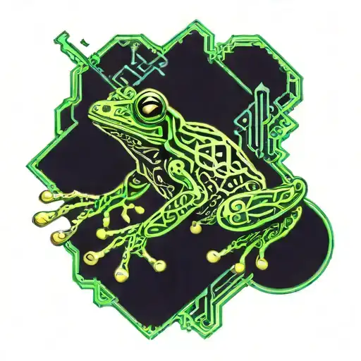 Frog In Traditional Chinese Beach In Lycoris Flowers