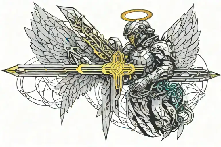 Angel Holding A Sword