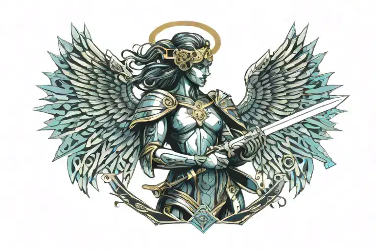 Angel Holding A Sword