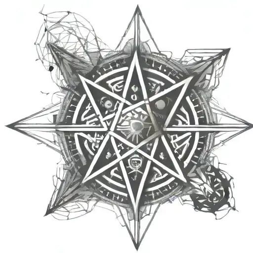 A Pentagram In A Circle