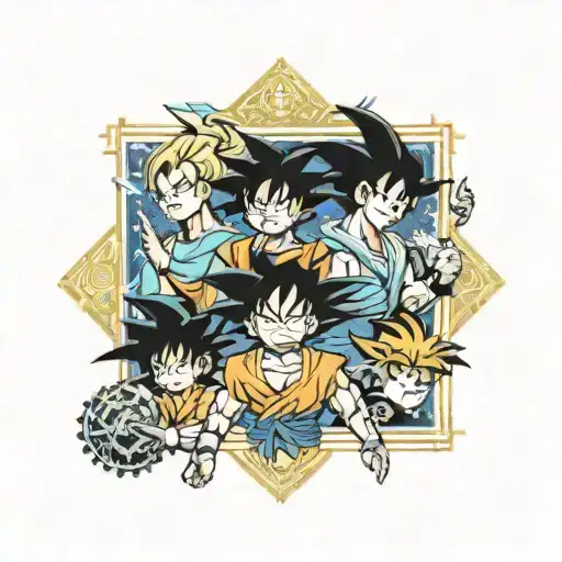 Son Goku And Friends Enjoying