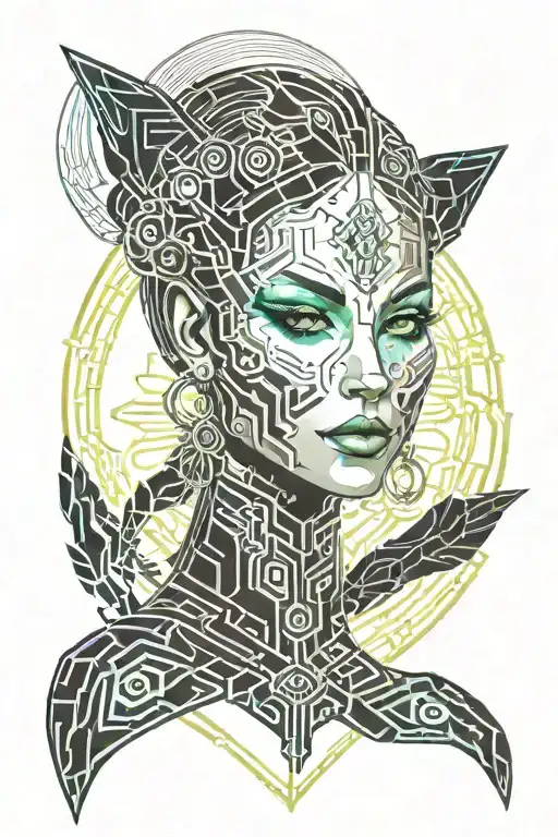 Cheerful Powerful Animal Woman