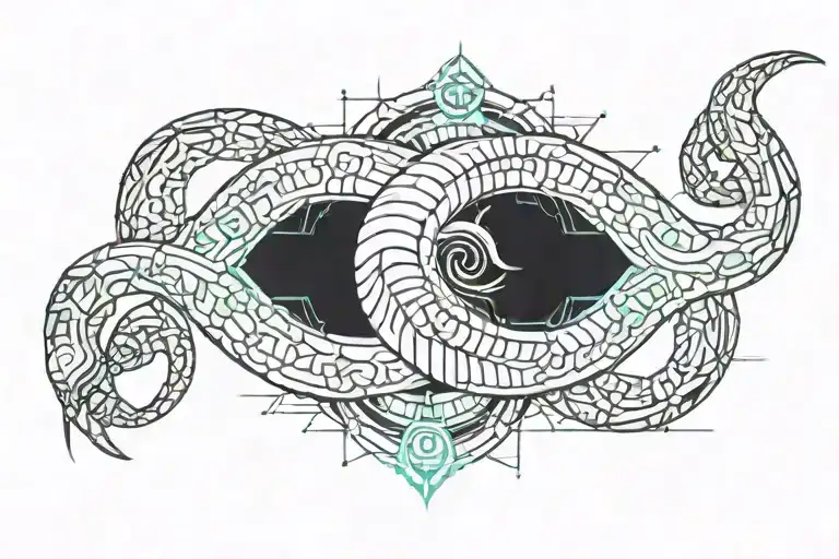 Aries Zodiac Sign Snake Wrapped