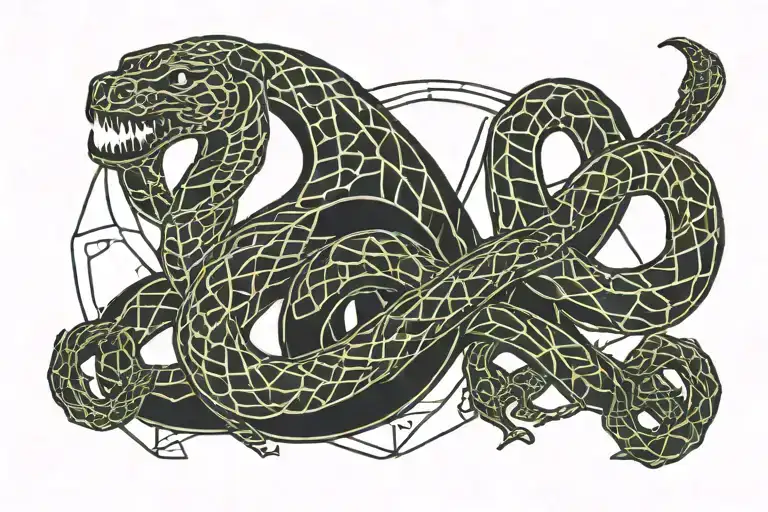 Aries Zodiac Sign And Snake