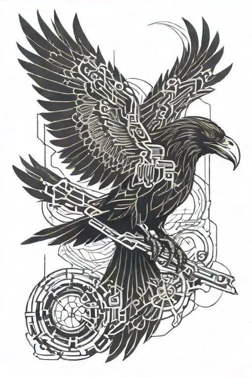 Raven With Burning Wings