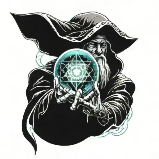 Wizard Holding Crystal Ball