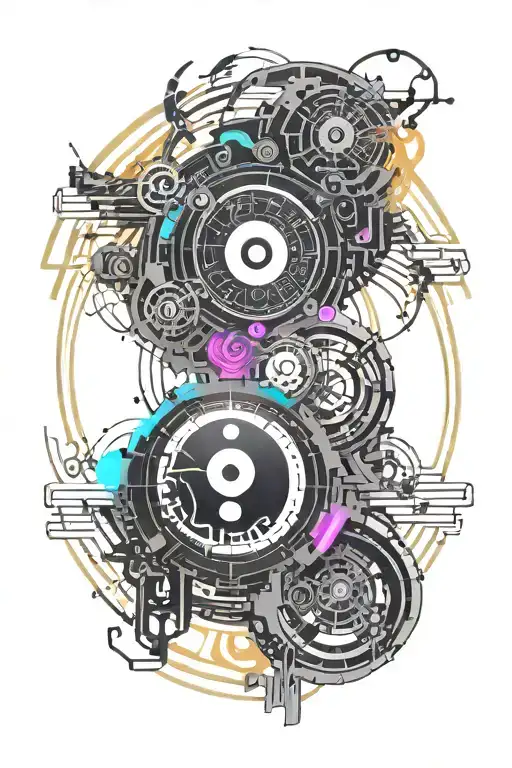 Yin Yang Symbol Surrounded