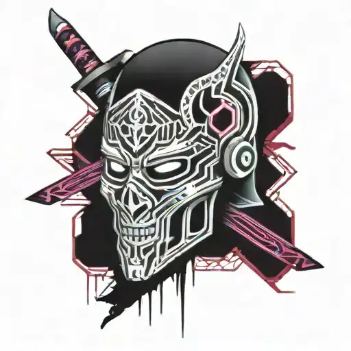 Ghost Of Thushima Mask And Katana