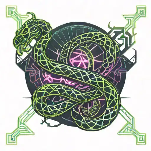 Tribal Snake Wraps Arm Sleeve