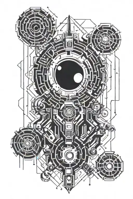 Sci-fi Robot Alien Black Hole