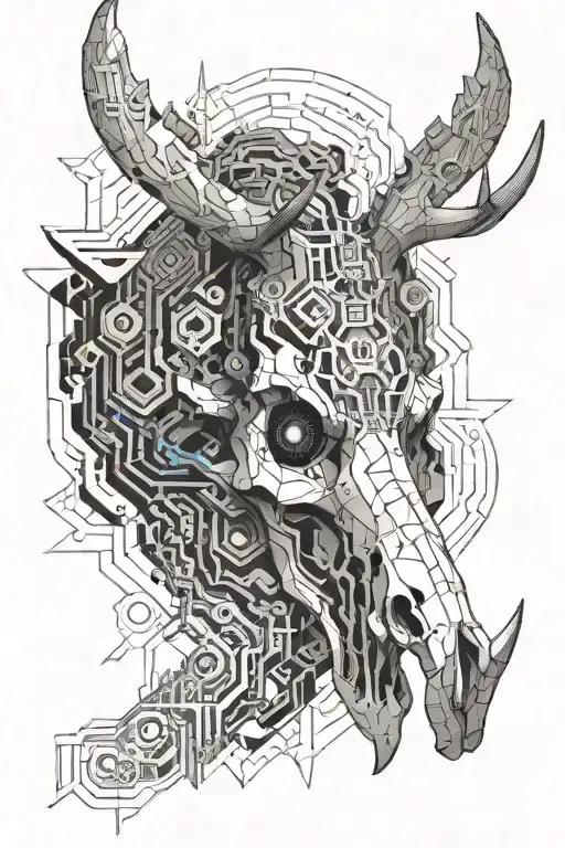 Cyber Sigilisim Moose Skull