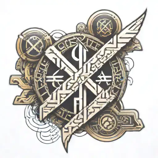 Letters Amag With Nordic Runes