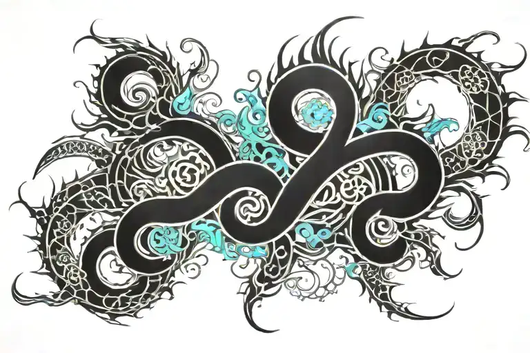 Dragon Flowers 8 Bold Beautiful Chinese