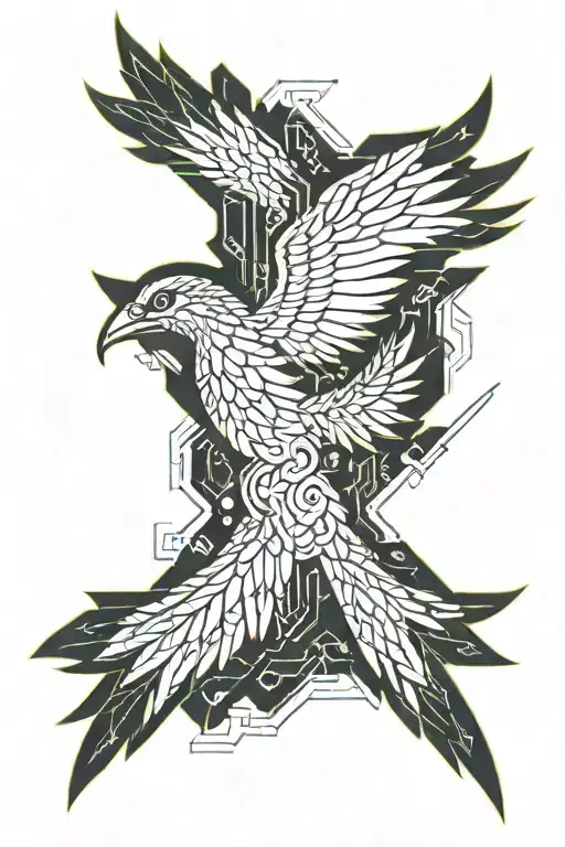 Female Angel Pheonix Flying