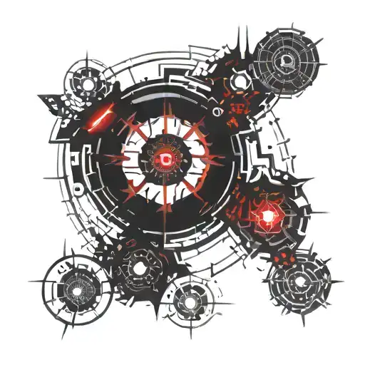 Many Red Eyes In Circle Shape