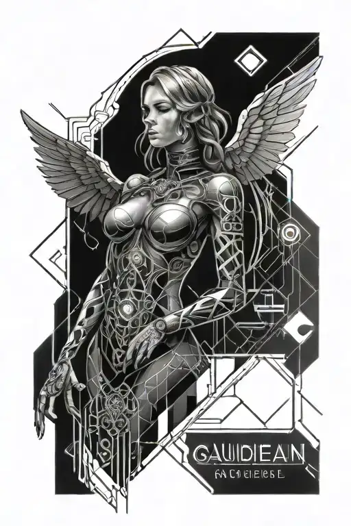 Female Guardian Angel With Names Incorporated