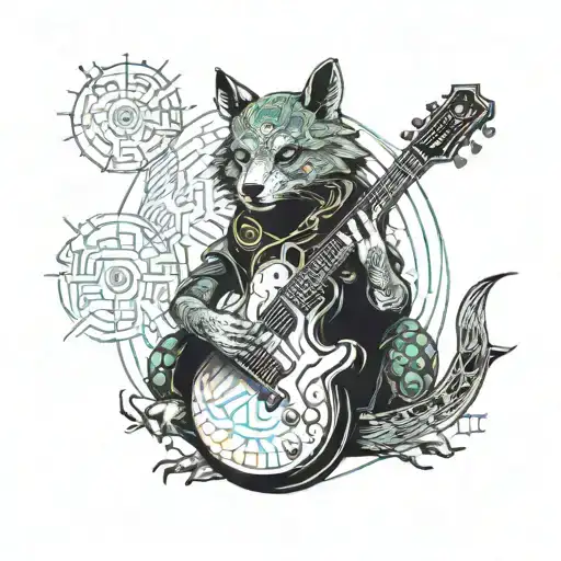 Animal Playing A Guitar