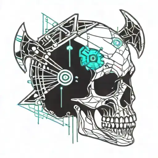 Skull Hit On The Head With An Axe