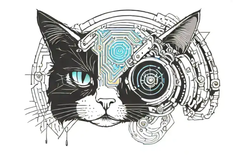 Cat Wearing Headphones