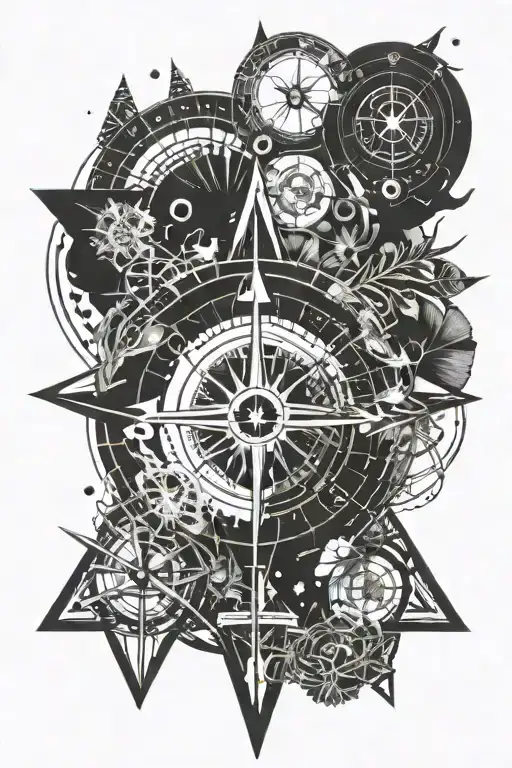 Compass And Nature Inspired