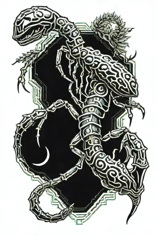 A Scorpion With A Fern Plant