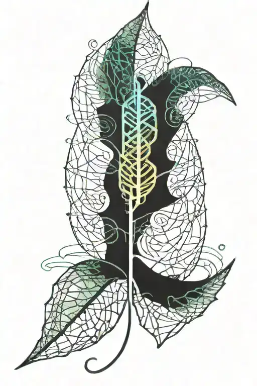 A Leaf With Circuits Inside