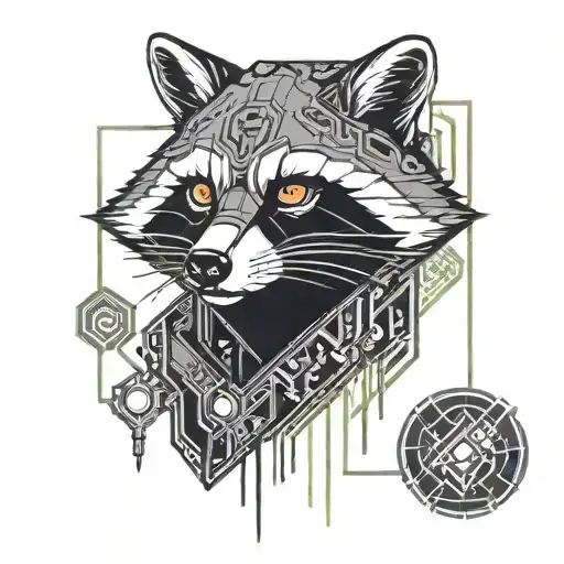 Racoon With A Black Hood Hacker
