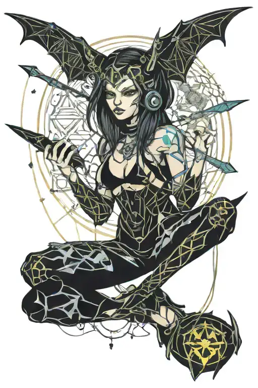 A Demon Girl With A Bat