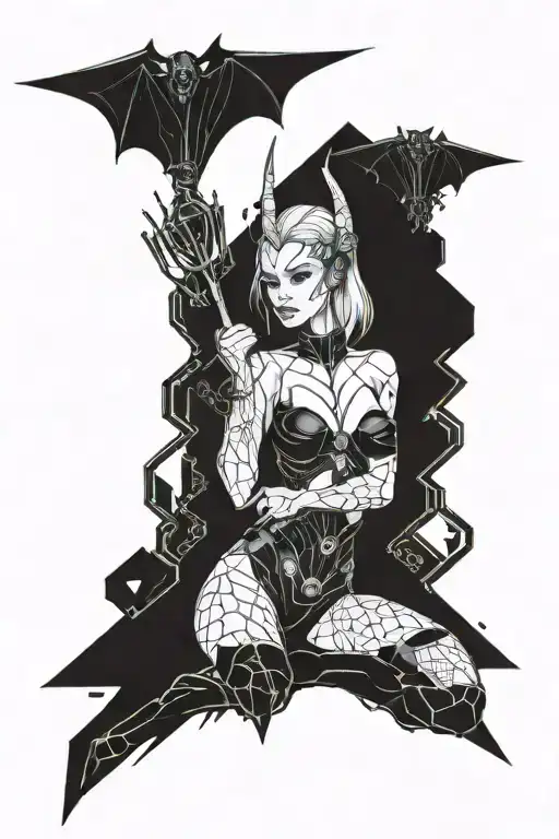 A Demon Girl With A Bat